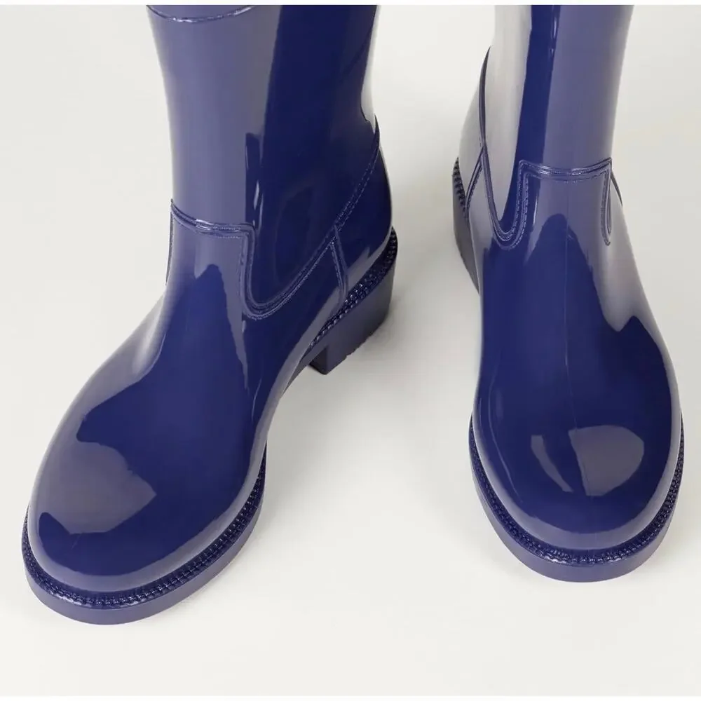 The Drop Women's Navy Blue Stella Mid-shaft Rainboots